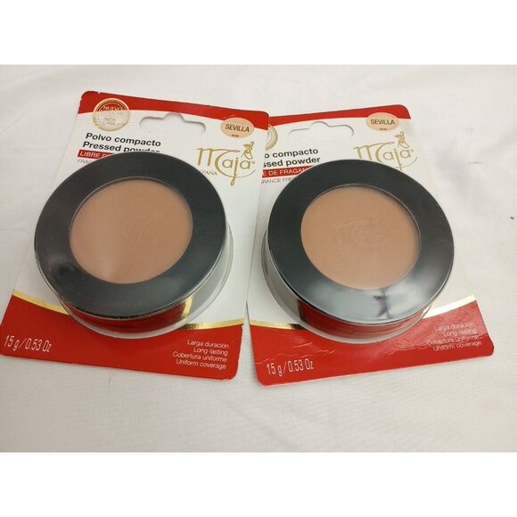 Maja Sevilla Pressed Powder, Mirror and Tassel Compartment 0.53 OZ Spain - Picture 3 of 5